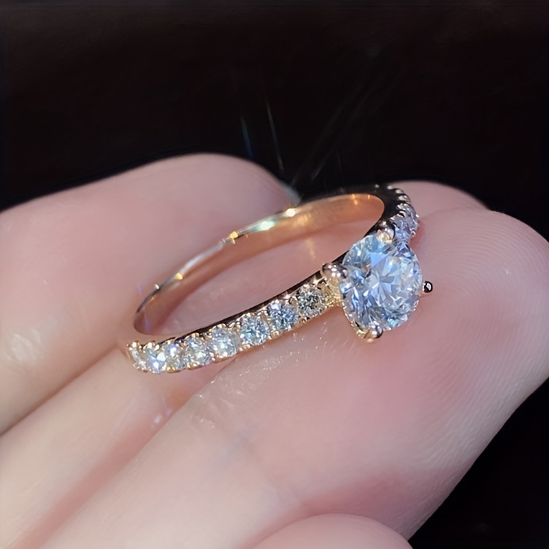 Women's CZ Engagement Ring Wedding Band